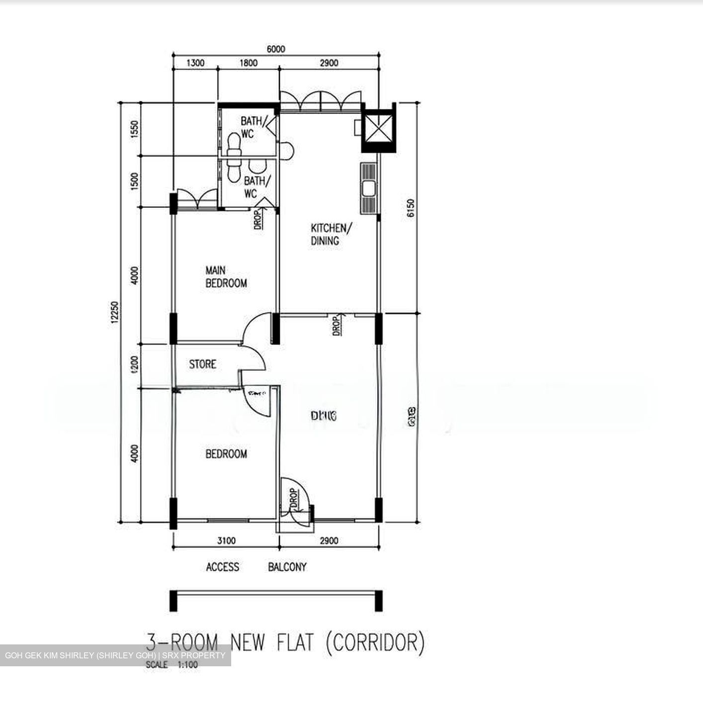 Blk 712 Bedok Reservoir Garden (Bedok), HDB 3 Rooms #581599381